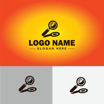 Magnifying Glass Search Zoom Find logo icon for business brand app icon people finder infinity searching logo template vector