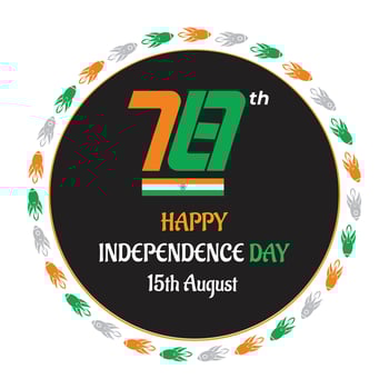 independence day India.15th of august.78th independence day vector