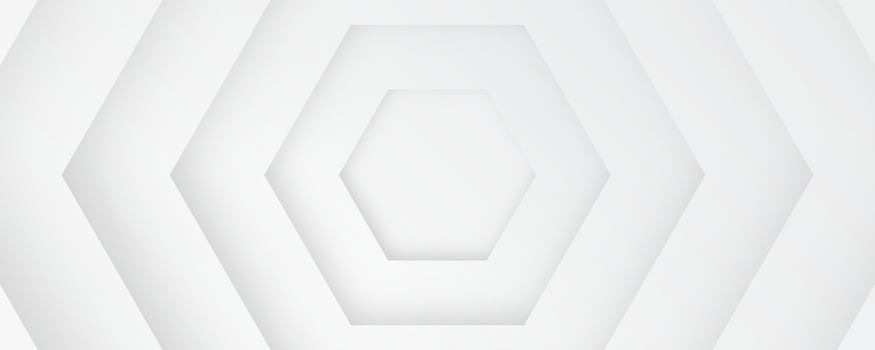 3D white abstract background overlap layer on bright space with cutout shape effect decoration. Modern graphic design element hexagons style concept for web banner, art, flyer, card, or brochure cover vector