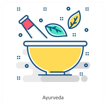 Ayurveda and Herbal icon concept vector