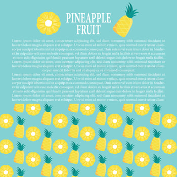 Pineapple template background vector