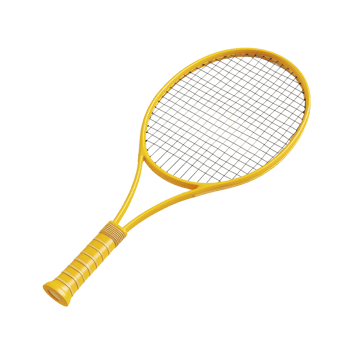 Yellow tennis racket png