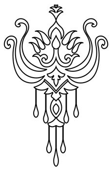 Carpet components. black stripes. rug Oriental ornament with floral motifs. Indian design element for henna tattoo, adult coloring book, greeting card, wedding invitation or spa beauty flyer. png