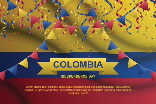 Colombia Independence Day background. vector