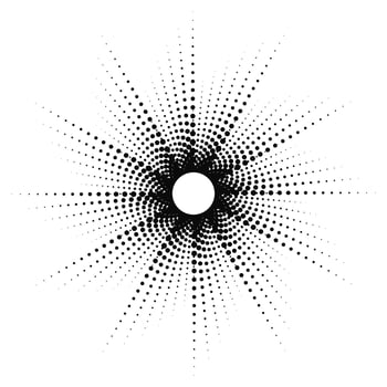 Abstract dots, spinning wheels on a white background. vector