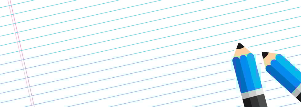 Pencils lined up on paper background. Back to school concept illustration vector