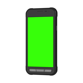 Stylish old phone left view greenscreen png