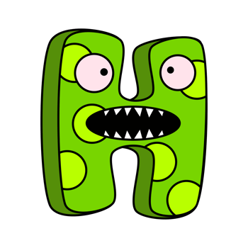 Monster Alphabet H png