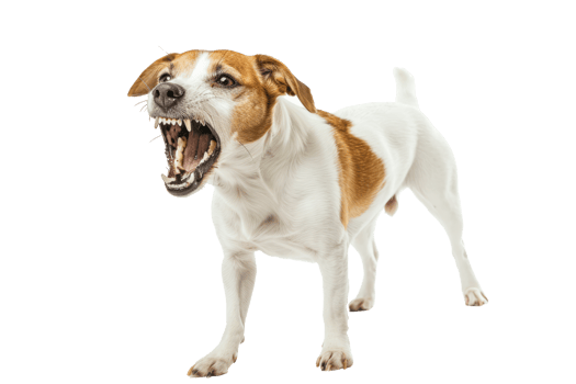 Aggressive Dog Barking with Bared Teeth png