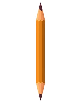 Yellow pencil, sharp tip icon isolated vector