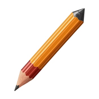 pencil on white background for education icon isolated vector