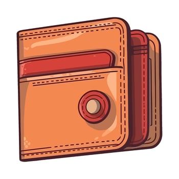 An wallet icon, isolated on white design vector