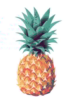 Fresh tropical fruit symbolizes healthy summer eating isolated vector