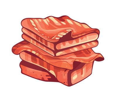 Gourmet meal with meat, snack icon isolated vector