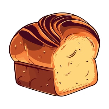 Freshly baked bread, icon isolated design vector