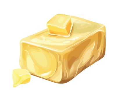 Fresh butter dairy product, healthy meal symbol icon isolated vector