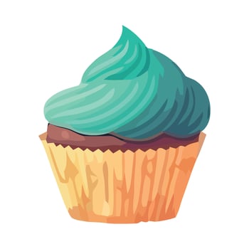 Sweet celebration Cupcake gourmet delight icon isolated vector