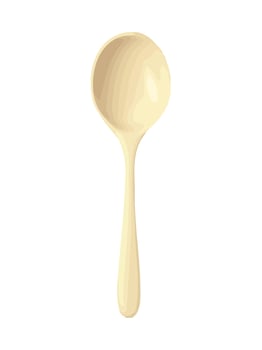 Wooden spoon cooking utensil design icon isolated vector