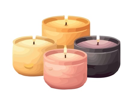 Romance illuminated by candlelight, glowing icon isolated vector