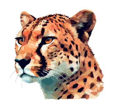 Majestic big cat in Africa wild nature icon isolated vector