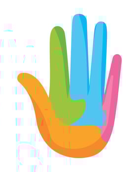 autism hand puzzles illustration isoalted vector