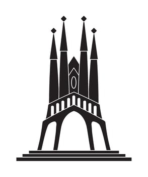 basilica of the holy family catholicism illustration vector