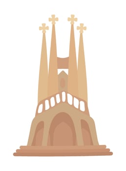 basilica of the holy family landmark illustration vector
