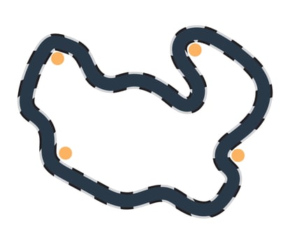 rally racing track illustration isolated vector