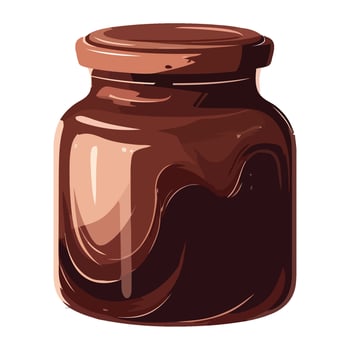 hocolate cream bowl, fresh and healthy icon isolated vector