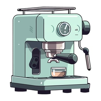 antique coffee grinder creates gourmet cappuccino icon isolated vector