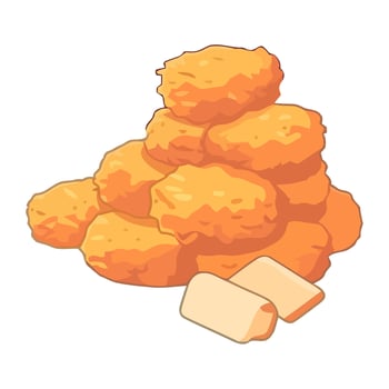 stack of fried food icon isolated vector