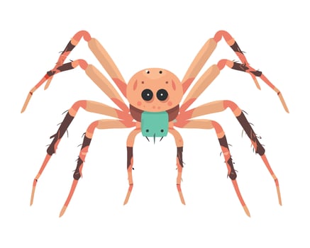 Spooky arachnid, isolated on white background icon isolated vector