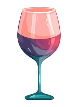 wine glass drink for celebration party icon isolated vector