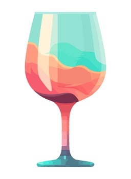 wine glass alcohol celebration icon isolated vector