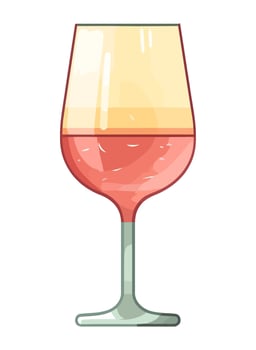 Luxury wine glass drink icon isolated vector