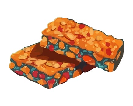 A cute cartoon cookie stack for dessert icon isolated vector