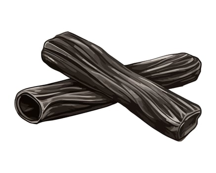 Fresh herbs licorice root icon isolated vector