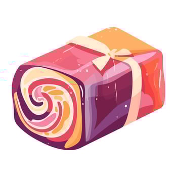 Wrapped candy on white background icon isolated vector