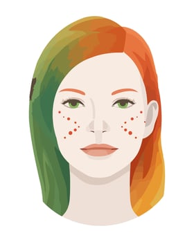 Beautiful woman with modern hairstyles and fashion icon isolated vector