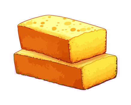 A gourmet meal fresh cheese slice icon isolated vector