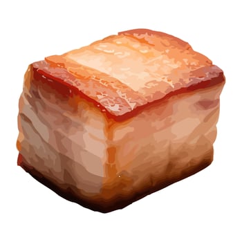 Grilled pork steak, a gourmet lunch delight icon isolated vector