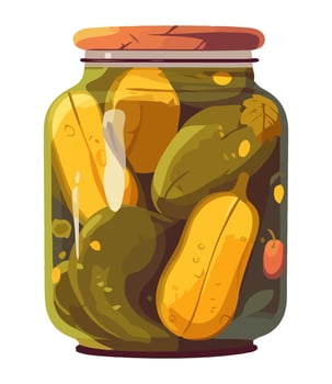Fresh organic vegetables in a jar icon isolated vector