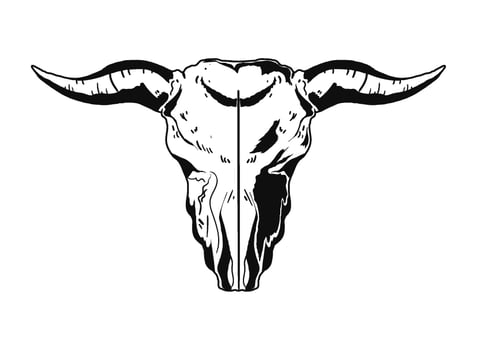 Bull Skull Style Vintage icon isolated vector