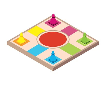 game board ludo illustration isolated vector