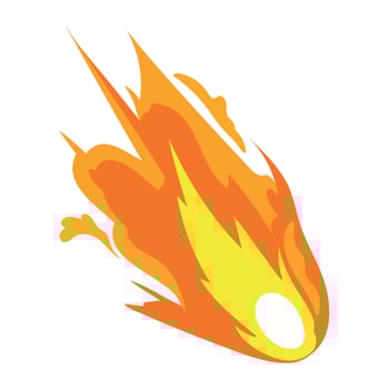explosion effect flame illustration isolated vector