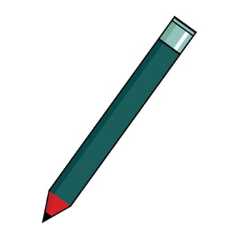 pencil color green illustration isolated vector