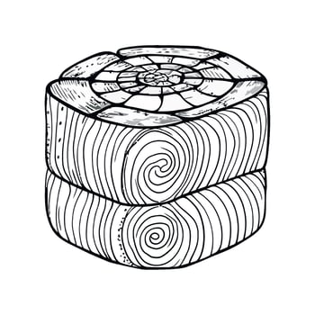Organic snack in a roll icon isolated vector
