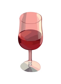 Luxury wineglass celebration of gourmet food icon isolated vector