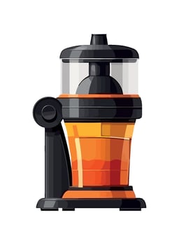 Shiny juice maker with handle icon isolated vector