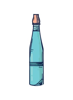 Refreshing blue soda in a plastic bottle icon isolated vector